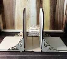Load image into Gallery viewer, Handcrafted Holiday Traditions MDF Bookends Set