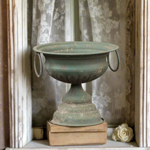 Load image into Gallery viewer, French Style Green Pedestal Urn