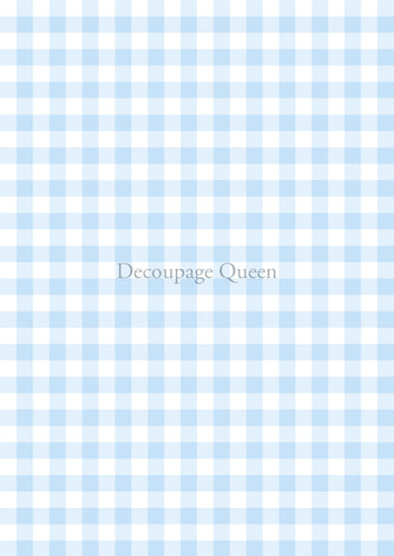 Blue Gingham Rice Paper by Decoupage Queen