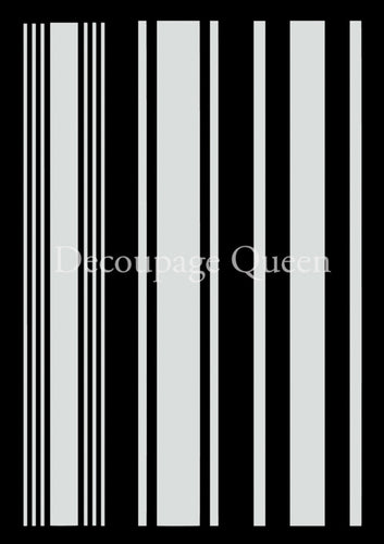 Decoupage Queen Grain Sack Stripes Stencil, 0021