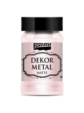 Load image into Gallery viewer, Pentart Dekor Metal Matte Paint, Rose Gold, 50 mL