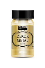 Load image into Gallery viewer, Pentart Dekor Metal Matte Paint, Gold, 50 mL