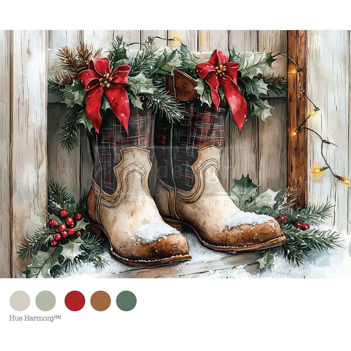 Farmhouse Noel Decoupage Fiber Paper by Redesign with Prima My
