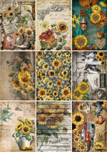 Load image into Gallery viewer, Sunflower Ephemera Journal Kit by Decoupage Queen 10