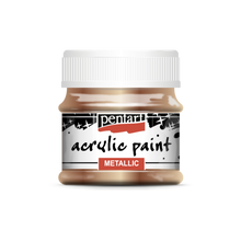 Load image into Gallery viewer, Pentart Acrylic Paint Metallic, Antique Gold, 50 mL