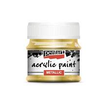 Load image into Gallery viewer, Pentart Metallic Acrylic Paint, Gold