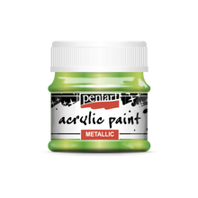 Load image into Gallery viewer, Pentart Metallic Acrylic Paint, Light Green