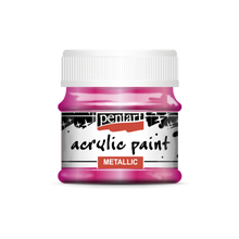 Load image into Gallery viewer, Pentart Metallic Acrylic Paint, Magenta