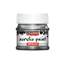 Load image into Gallery viewer, Pentart Metallic Acrylic Paint, Rococo Silver