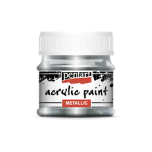 Load image into Gallery viewer, Pentart Metallic Acrylic Paint, Silver Touch
