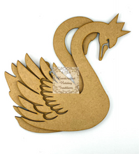 Load image into Gallery viewer, Handcrafted Holiday Traditions MDF Swan Ornament 7 in Craft Blank Base