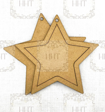 Load image into Gallery viewer, Handcrafted Holiday Traditions MDF Framed Star Ornament, 3 pcs