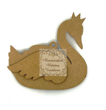 Load image into Gallery viewer, Handcrafted Holiday Traditions MDF Swan Ornament ORN 0099