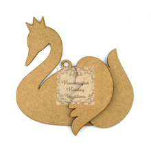 Load image into Gallery viewer, Handcrafted Holiday Traditions MDF Swan Ornament