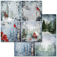 Load image into Gallery viewer, Cozy Winter Mini Scrapbook Set by Decoupage Queen, 6" x 6" 11