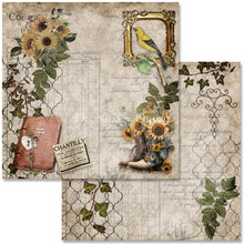 Load image into Gallery viewer, Sunflower Ephemera Scrapbook Set by Decoupage Queen, 12" x 12" 4