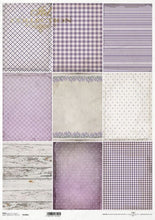 Load image into Gallery viewer, Lavender Patterns 9 Pack Rice Paper by ITD Collection