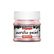 Load image into Gallery viewer, Pentart Metallic Acrylic Paint, Rose