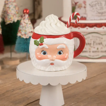 Load image into Gallery viewer, Sweet Tidings Santa Head Mug Container by Bethany Lowe Designs