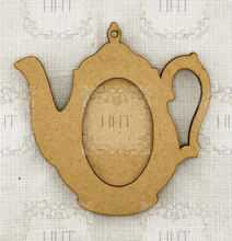 Load image into Gallery viewer, Teapot MDF Ornament Frame Craft Blank Base by Handcrafted Holiday Traditions