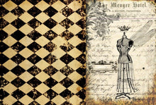 Load image into Gallery viewer, Roycycled Treasures Harlequin Blocks Decoupage Paper
