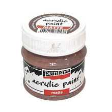 Load image into Gallery viewer, Pentart Acrylic Paint, Matte, Vintage Brown, 50 mL