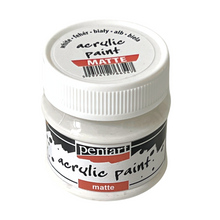 Load image into Gallery viewer, Pentart Acrylic Paint Matte, White, 50 mL