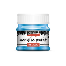 Load image into Gallery viewer, Pentart Metallic Acrylic Paint, Blue