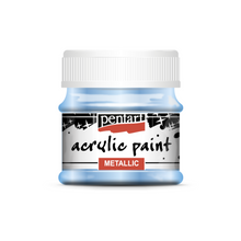 Load image into Gallery viewer, Pentart Metallic Acrylic Paint, Light Blue