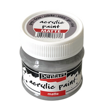 Load image into Gallery viewer, Pentart Acrylic Paint Matte, Grey, 50 mL