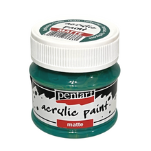 Load image into Gallery viewer, Pentary Acrylic Paint Matte, Turquoise, 50 mL