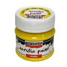 Load image into Gallery viewer, Pentart Acrylic Paint Matte, Yellow, 50 mL
