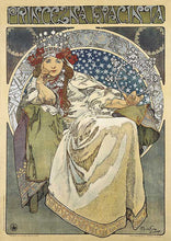 Load image into Gallery viewer, Celestial Princess Hyacinth by Mucha, Decoupage Washipaper by Paper Designs