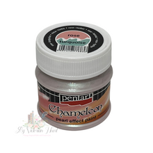 Load image into Gallery viewer, Pentart Chameleon Pearl Effect Paint, Rose Turquoise, 50 mL
