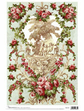 Load image into Gallery viewer, Cherubs and Roses Rice Paper by Calambour Italy, A3 Plus