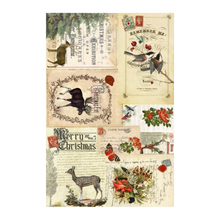 Load image into Gallery viewer, Christmas Masterboard Decoupage Paper by Roycycled Treasures, 20" x 30"