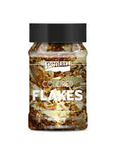 Load image into Gallery viewer, Pentart Colored Foil Flakes, Color Options Baroque Gold