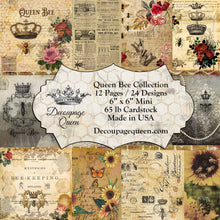 Load image into Gallery viewer, Queen Bee Mini Scrapbook Set by Deccoupge Queen 6" x 6"