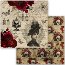 Load image into Gallery viewer, Decoupage Queen Halloween Collection Scrapbook Paper, 12 pages, 24 Designs, 12x12