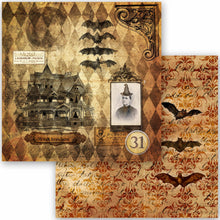 Load image into Gallery viewer, Decoupage Queen Halloween Collection Scrapbook Paper, 12 pages, 24 Designs, 12x12