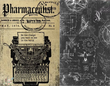 Load image into Gallery viewer, Industrial Project Blocks Decoupage Paper by Roycycled, Closeup, Antique Typewriter