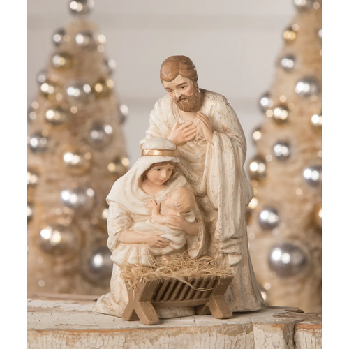 Bethany Lowe Designs Mary, Joseph and Christ Child, Christmas Nativity Decor