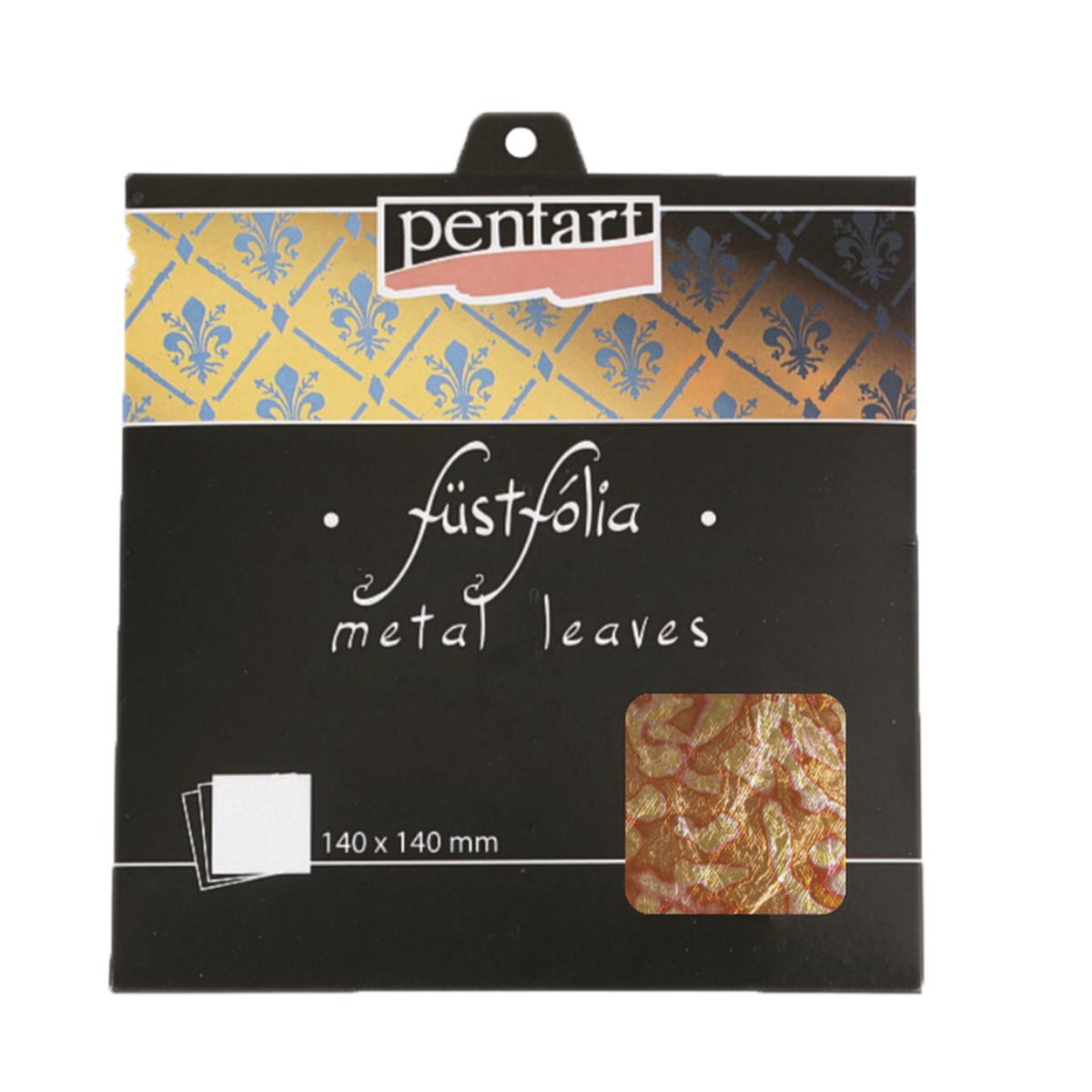 Pentart Metal Leaf, Variegated Leaves, 140x140mm, Color Options My Victorian Heart