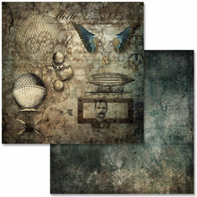Load image into Gallery viewer, Steampunk Laboratory Mini Scrapbook Set by Decoupage Queen 6" x 6"