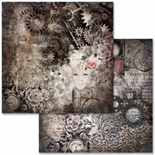 Load image into Gallery viewer, Steampunk Laboratory Mini Scrapbook Set by Decoupage Queen 6" x 6"