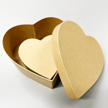 Load image into Gallery viewer, Decoupage Queen 2 Heart Shaped Paper Mache Nesting Boxes, 0007 2