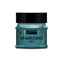Load image into Gallery viewer, Pentart Sparkling Gel Transparent Blue Silver