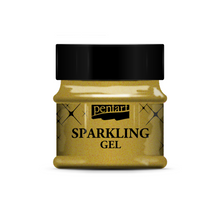 Load image into Gallery viewer, Pentart Sparkling Gel Transparent Gold