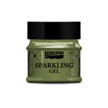Load image into Gallery viewer, Pentart Sparkling Gel Transparent Olive Gold