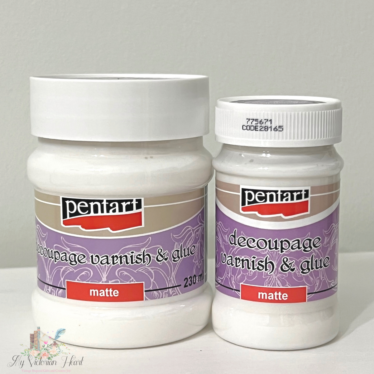 Pentart Decoupage Varnish and Glue, Matte, 230 mL, 100 mL My